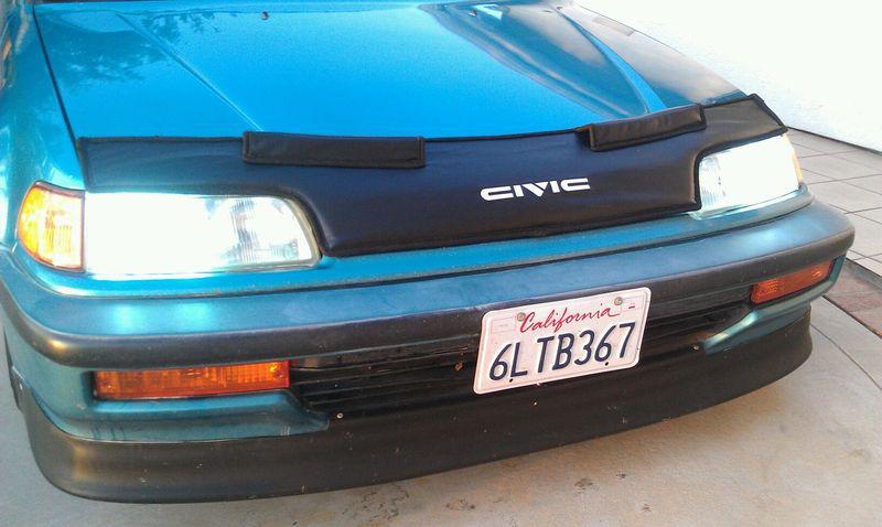 1988-1991 civic hatchback / crx / wagon / hood bra ef