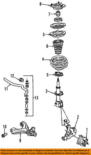 Gm oem 19300024 front strut assembly