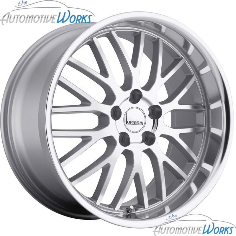 1 - 20x8.5 lumarai kya 5x114.3 5x4.5 +37mm silver mirror rim wheel inch 20"