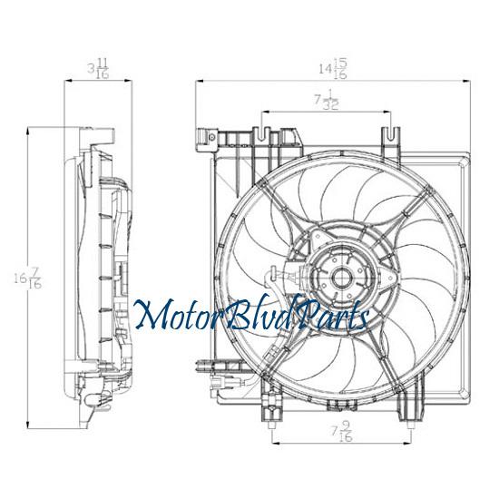 08-12 subaru impreza/09-13 forester engine cooling fan assembly left 601260