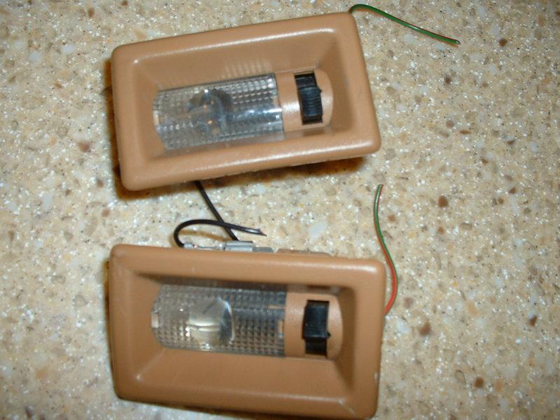 Volvo rear seat inside lights, left and right, from a  1992 960, beige