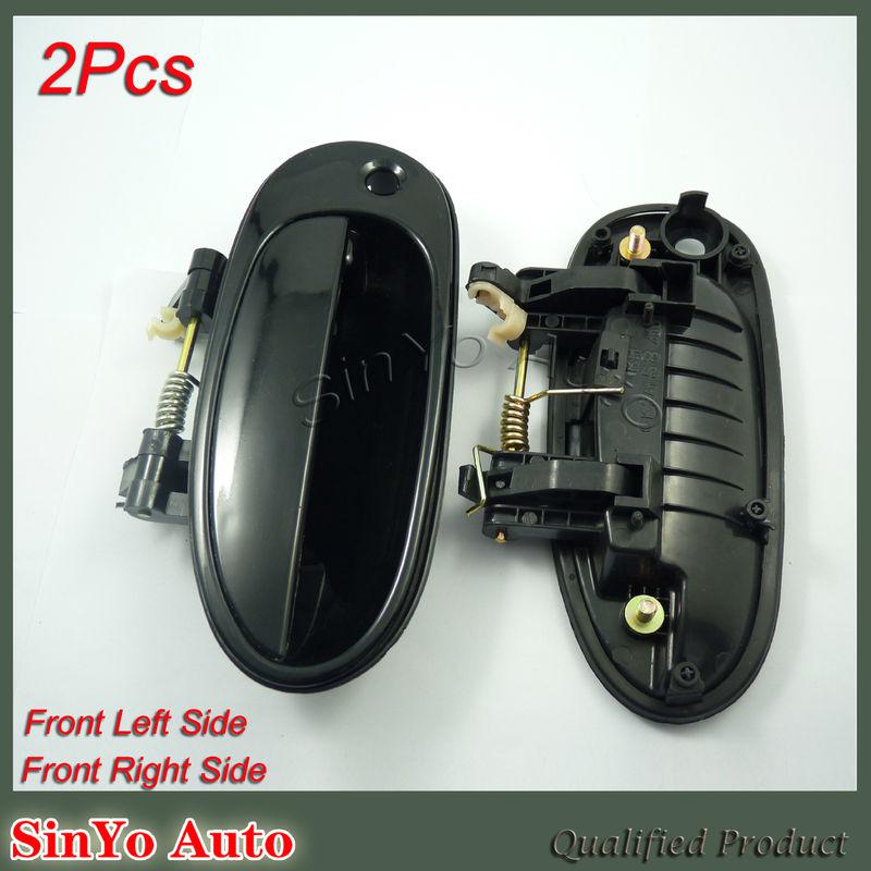 New outer outside door handle front right left black 2 pcs fit for kia sephia 