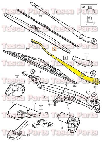 New oem front lh driver side windshield wiper arm 2001-2009 volvo s60 v70 v70xc