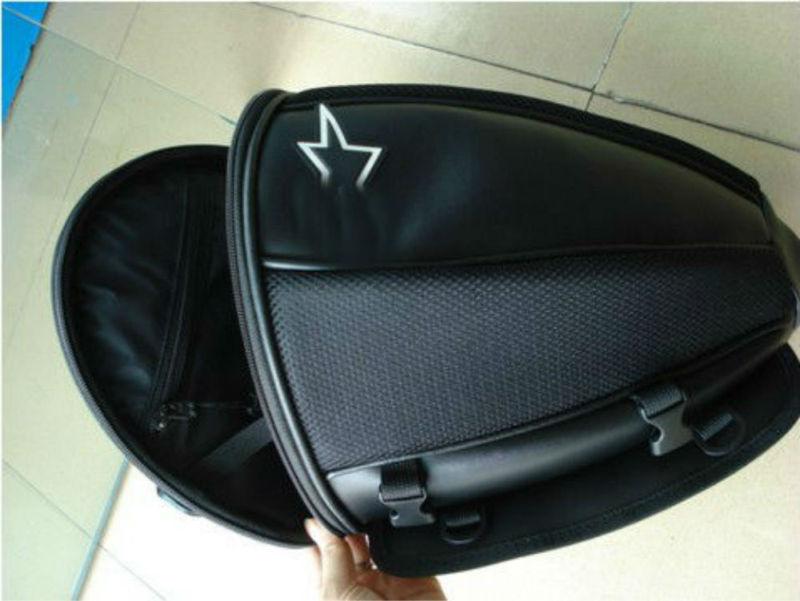 Black motorcycle tail bag racing bike cruiser tail bag 