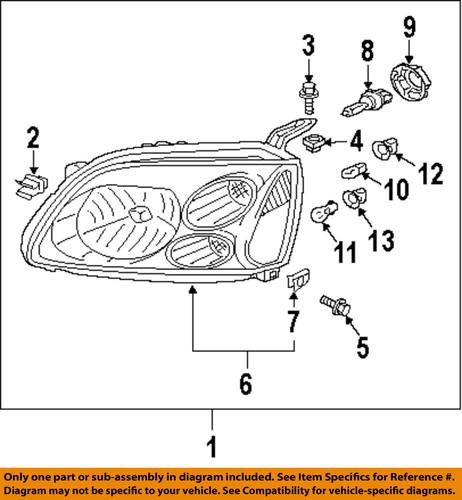 Mitsubishi oem 8301c503 headlight-headlamp assembly