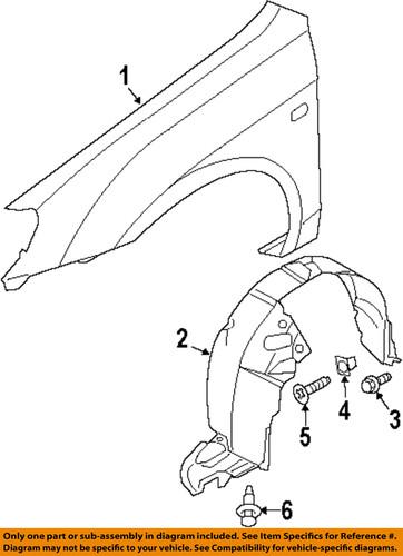 Kia oem 868122f501 fender liner