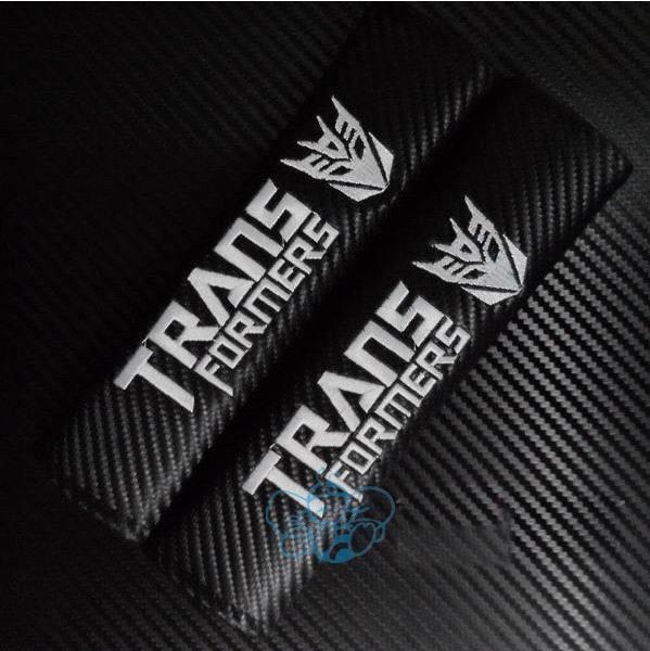 Transformers decepticon seat belt shoulder pad carbon fiber 2 pcs  new