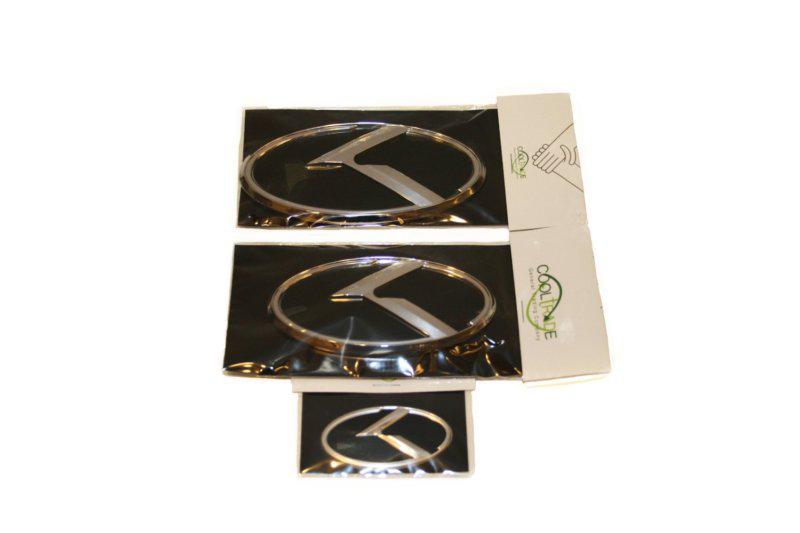 Kia optima emblems 3pc set front rear steering wheel emblem