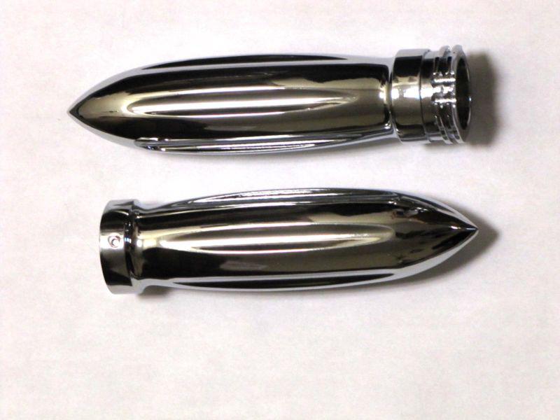 New spiked chrome billet grips bullet spike grip for harley davidson