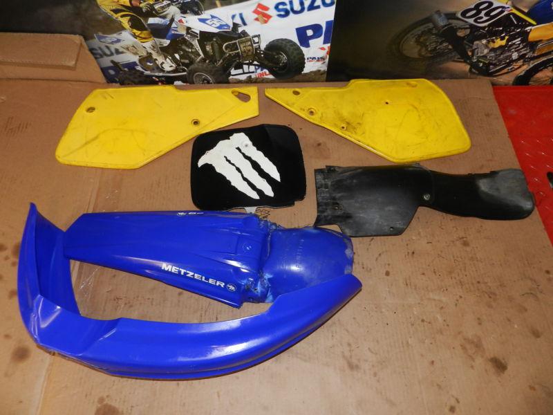 1996 husaberg fc 600 body kit oem shouds # plates blue fender fe 400 450 501 650