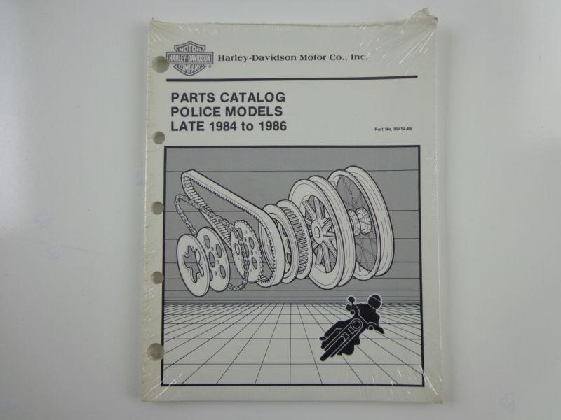 Harley davidson late 1984-86 police models parts catalog 99454-86 #2