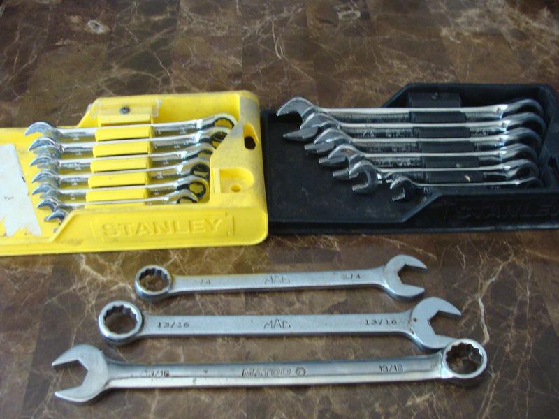 Stanley mac & matco wrench spanner hand tool set