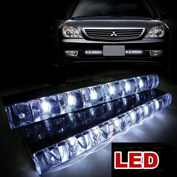 Car driving assist lights 6 led 12v white led light x 2 pieces