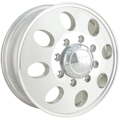 16x6 polished alloy ion style 167 dually front wheels 8x170 +102 ford