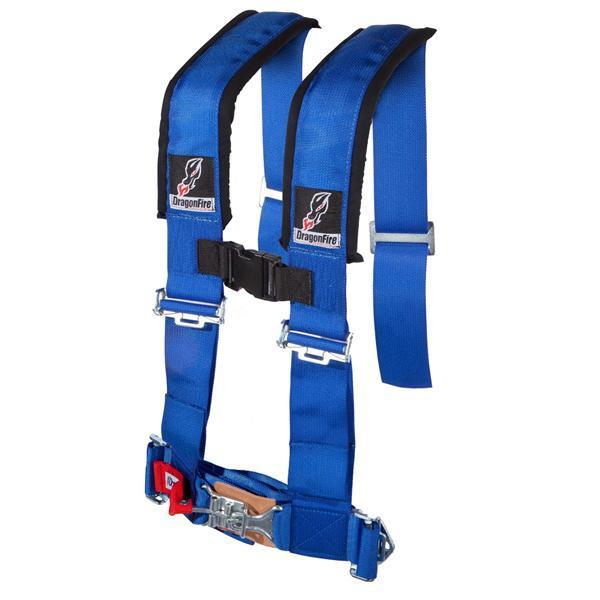 Kawasaki teryx teryx4 t4 dfr blue 3"x3" sewn in harness 4 point safety harness