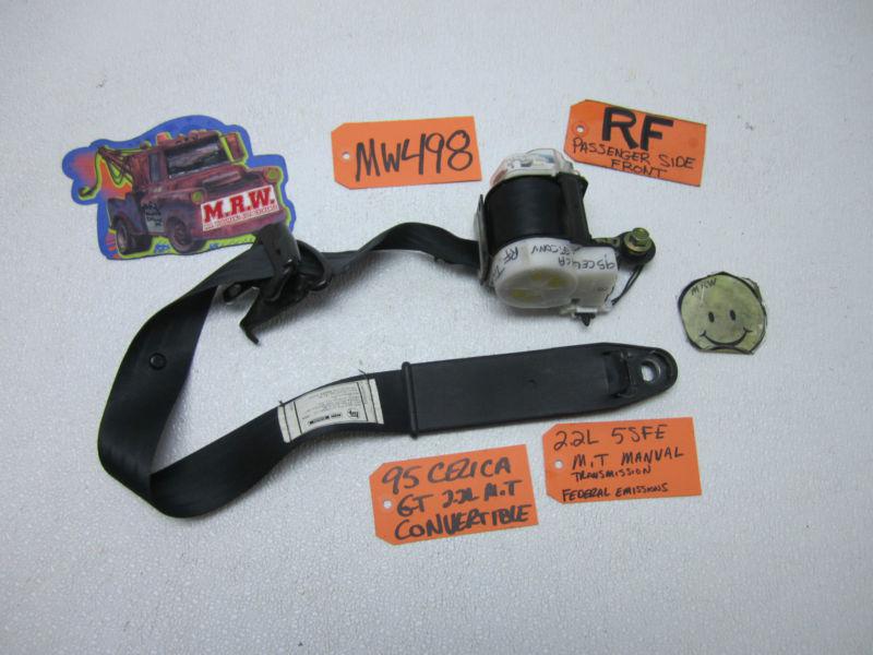 95 celica convertible right rf front shoulder seatbelt seat belt harness 94 96