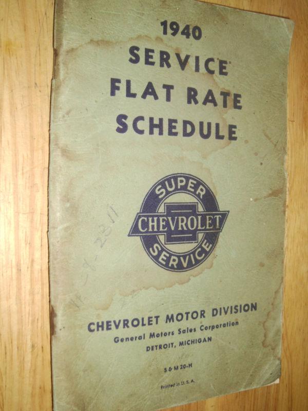 1940 chevrolet car & truck flat-rate shop manual / orig gm book!!