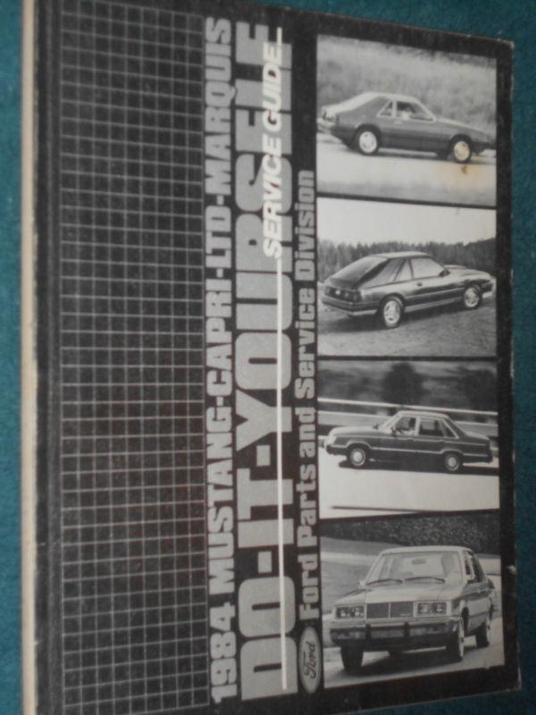 1984 ford mustang  / mercury capri /  do-it-yourself shop manual /original book 