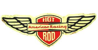 Vintage look american racing hot rod wheels metal sign chevrolet ford dodge