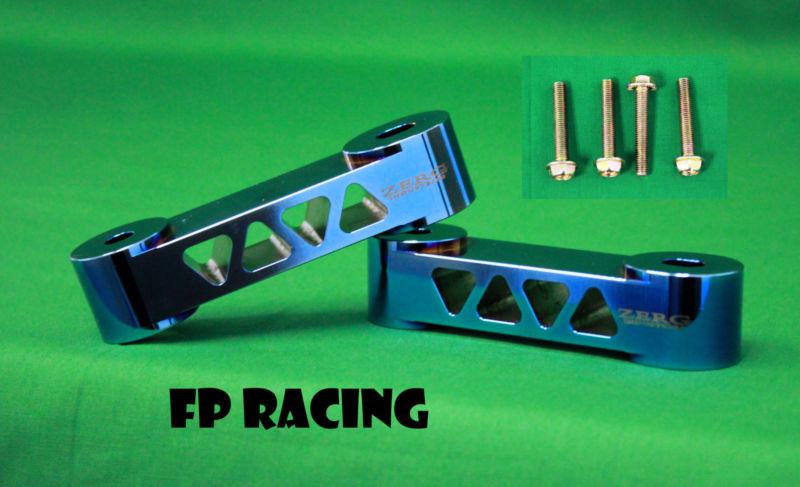 Zerg industries hood spacers jdm tilt ef eg ek dc honda acura universal blue ch.