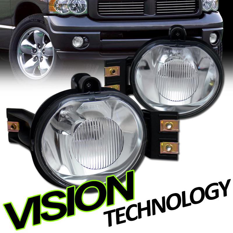 Clear driving/bumper fog lights lamps+switch+bulbs pair 04-06 durango new body