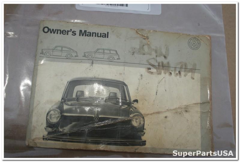 1971 vw type 3 owners manual 13-0524p