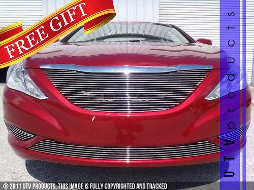 Fits: 2011 - 2013 hyundai sonata billet grille combo kit 4pc replacement 11 12 