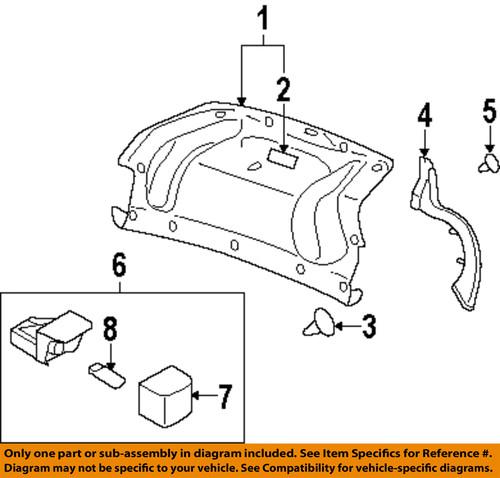 Subaru oem 94516ag05a trunk lid-hinge cover