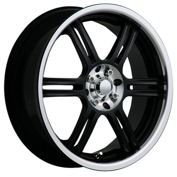 18 black akuza style 424 rims 4x100/4x114.3 4 lug civic cobalt xb elantra cwo