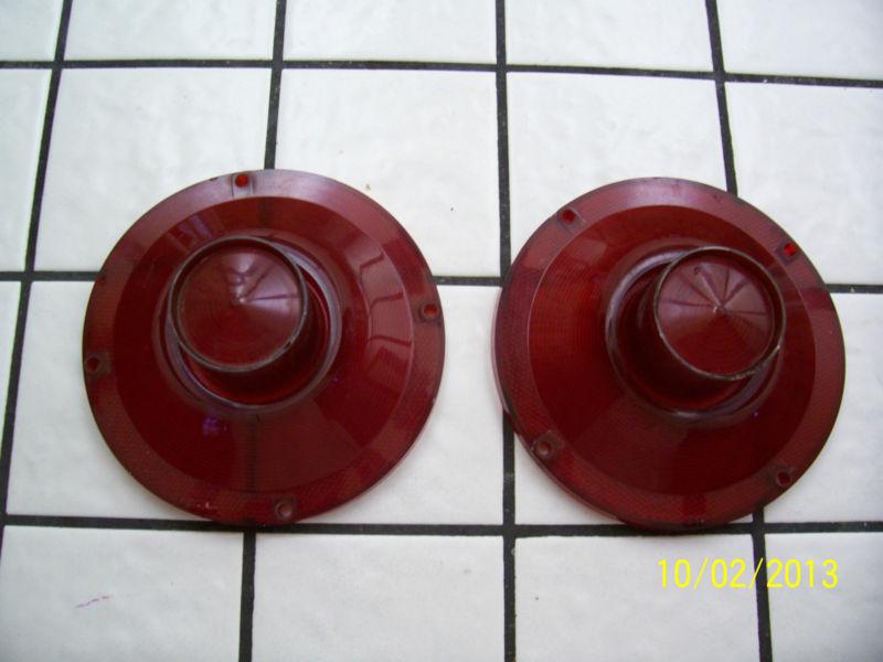 (2) vintage 1964 ford  falcon plastic tail light lenses 