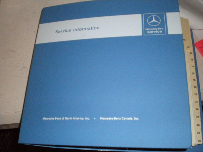 Mercedes ~ factory repair binder /manual~maintenance service & various 1984-1987