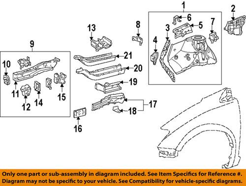 Toyota oem 5383508010 fender-support brace