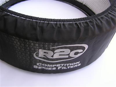 R2c performance air filter element prefilter 15" dia 5" height polyester black