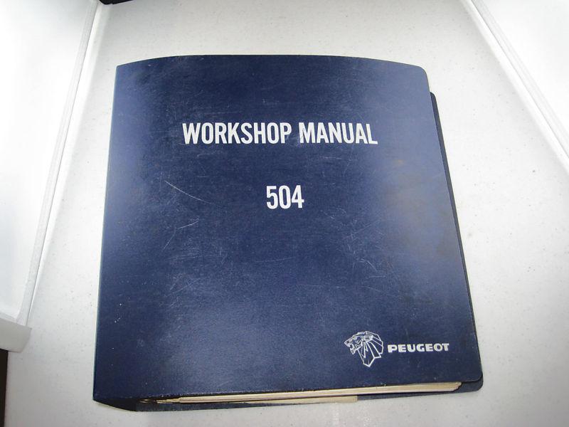 504 peugeot workshop manual