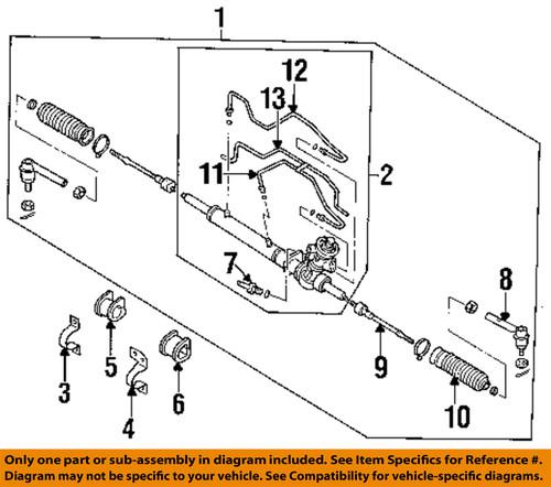 Nissan oem 483760b000 rack & pinion mount bushing