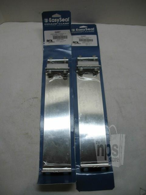 Easyseal e40st exhaust clamps 4in stainless steel 3in wide lot of 2 new