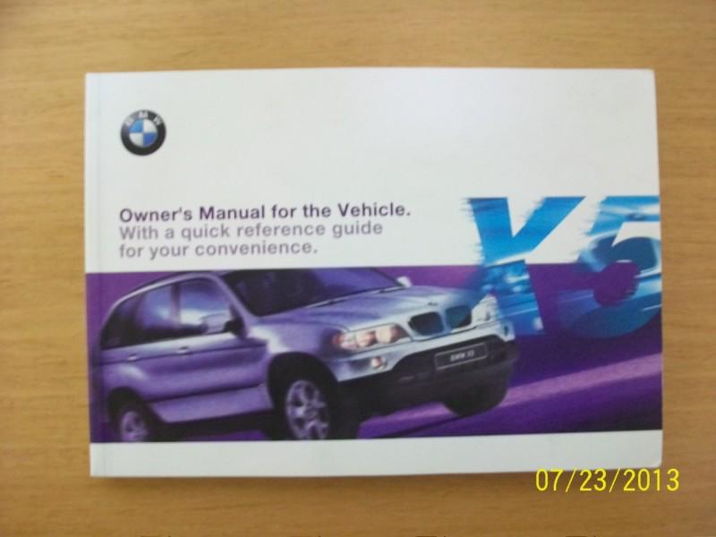 2000 bmw x5  owners manual