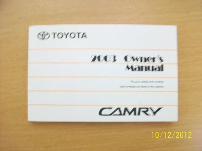 2003  toyota camry   owners manual