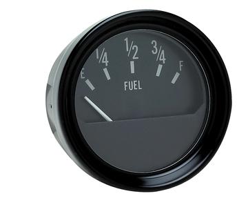 Seachoice 15441 fuel gauge-black bezel