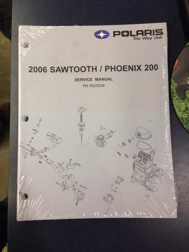 2006 polaris sawtooth / phoenix 200 service manual oem 9920248