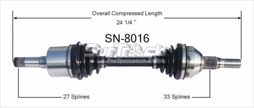 Sur track sn-8016 cv half-shaft assembly-new cv axle shaft