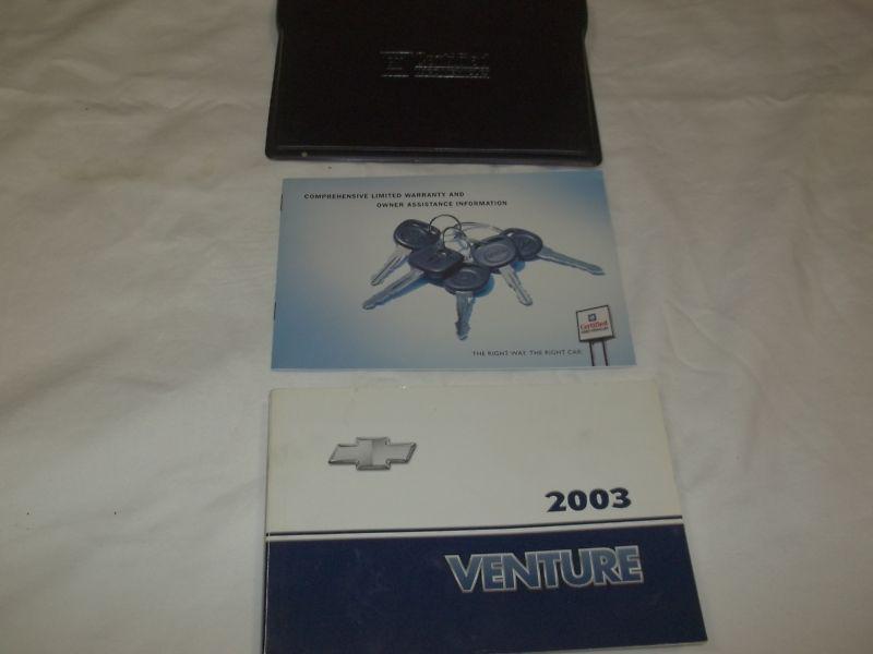 2003 chevrolet venture owner's manual 3/pc set & black chevrolet factory case.