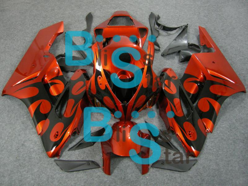 Burnt orange black fairing bodywork set fit cbr1000rr 04-05 2004-2005 11 w2