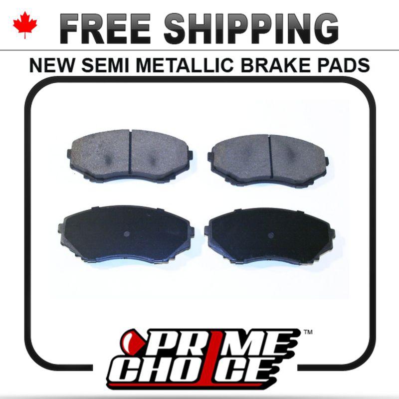 New premium complete set of front metallic disc brake pads with shims