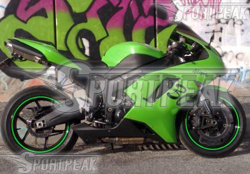 For kawasaki ninja zx-6r 07 08 2007 2008 636 fairing abs body kit green f76c60