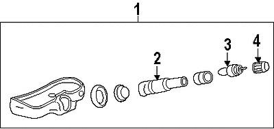 Pontiac 15263240 genuine oem factory original tire sensor valve