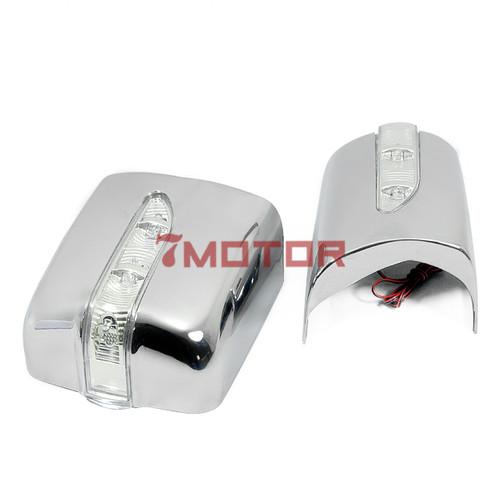 For mercedes benz w124 190e 300e e320 led chrome side rear view mirror cover set