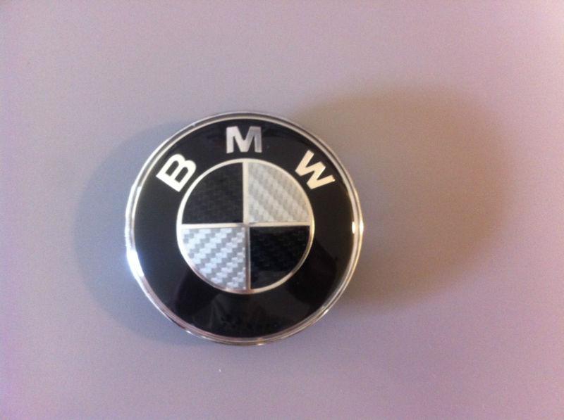 82mm carbon fiber hood trunk bmw emblem badge