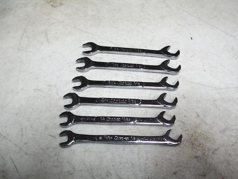 Snap on 6 pc ignition open end 15/64' to 3/8" wrench set #ds806ak