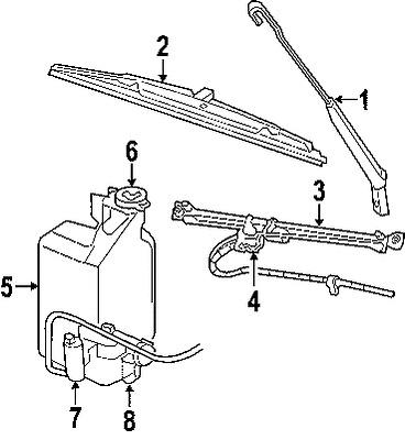 Dodge 55077100ae genuine oem factory original wiper blade